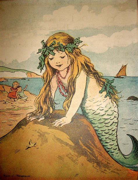 Vintage Child Mermaid Art