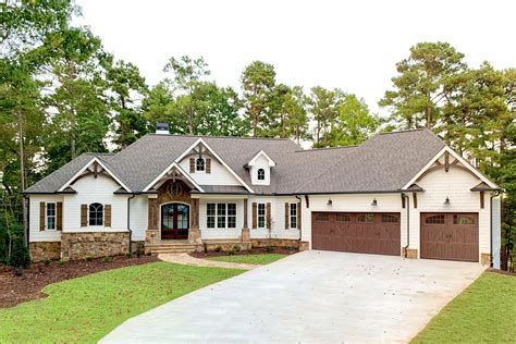 one story country craftsman house plan with screened porch 24392tw architectural designs