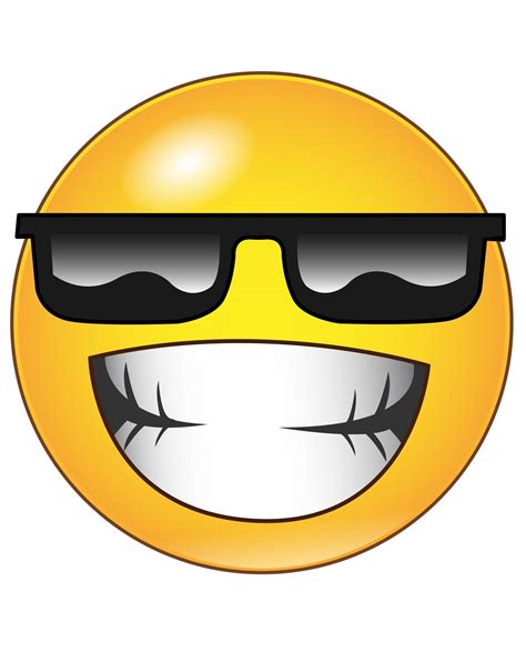 Cool Sunglasses Emoji Wall Decal Sticker Apply Iphone Emoticons