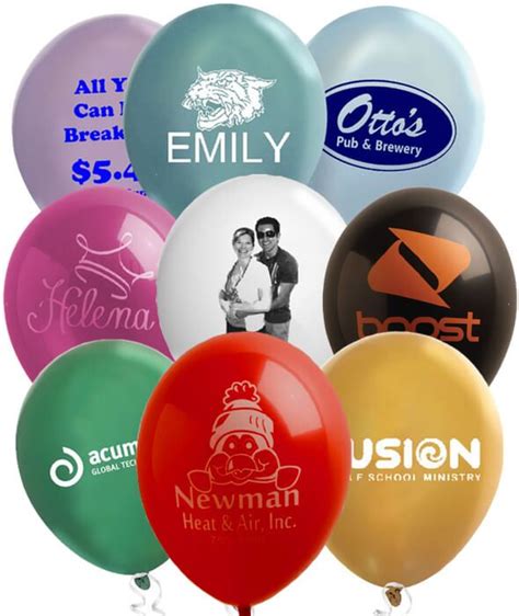 9 Custom Balloons Customized Imprinted Logo Imprinted Logo 9lhbaln