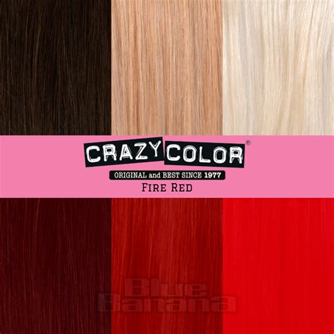 Crazy Color Fire Red Hair Dye Semi Permanent Colour