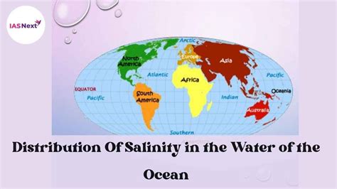 Distribution Of Salinity In The Water Of The Ocean