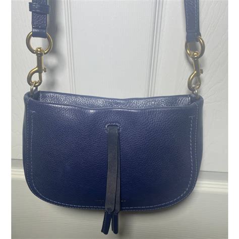 Marc Jacobs Ny Maverick Small Navy Blue Pebbled Leather Crossbody Bag Purse Ebay