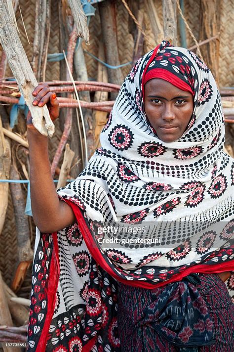 Afar Woman In Traditional Clothing Danakil Desert Ethiopia High Res