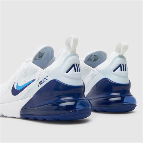 Mens White And Blue Nike Air Max 270 Trainers Schuh
