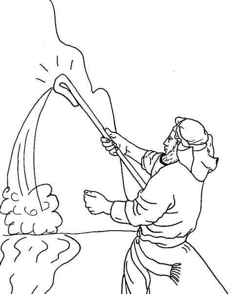 Israelites Crossing The Red Sea Coloring Page Coloring Home