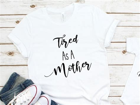 Tired As A Mother Can T Stop Won T Stop Matching Mom Etsy