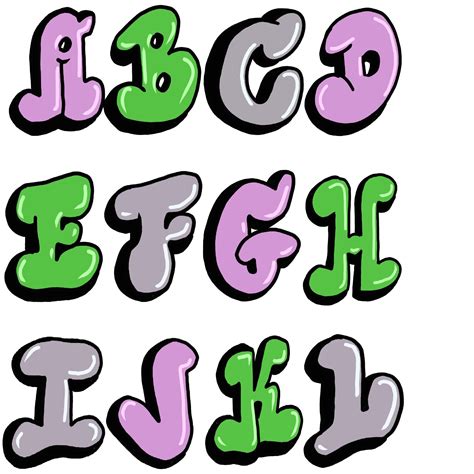 Bubble Letters SVG cut file PNG | Etsy