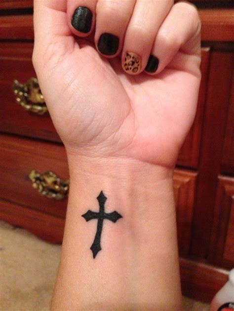 Girly Cross Tattoos Wrist