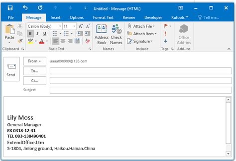How To Add Signature In Outlook Email Online Loptheme