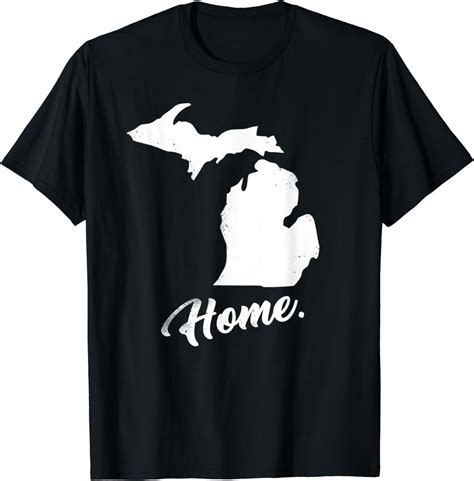 Michigan Ts Michigan Home State Of Michigan Pride T Shirt Amazon