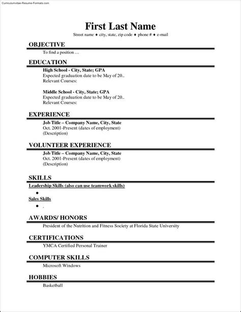 It can be used to apply for any position, but needs to be formatted according to the latest resume / curriculum vitae writing guidelines. College Student Resume Template Microsoft Word Free Sample ...