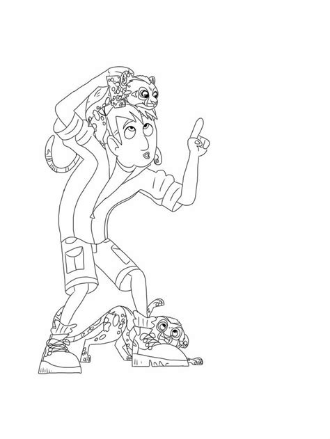 Gambar Wild Kratts Coloring Page Cheetah Cubs Free Pages Online Di