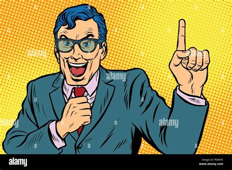 Man Pointing Finger Up Stock Vector Image And Art Alamy