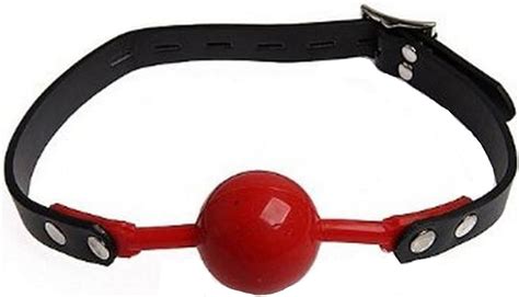 Amazon De Sumersha Ball Gag Knebel Mundknebel Fetisch Sm Ballknebel Rot Stk