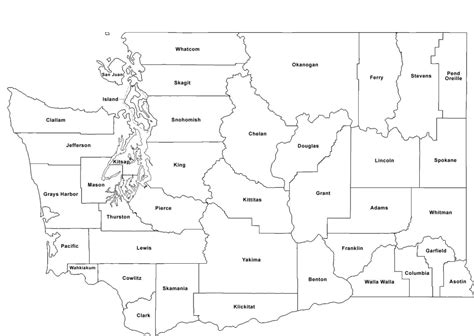 Washington County Map With County Names Free Download