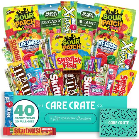 Buy The Care Crate Ultimate Candy Snack Box Care Package 40 Piece