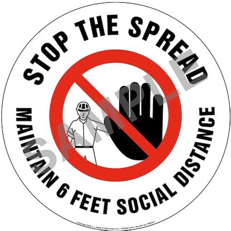 Stop The Spread Social Distancing Floor Decal Jj Keller