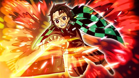 Demon Slayer Tanjiro Kamado With Sword On Fire Hd Anime Wallpapers Hd