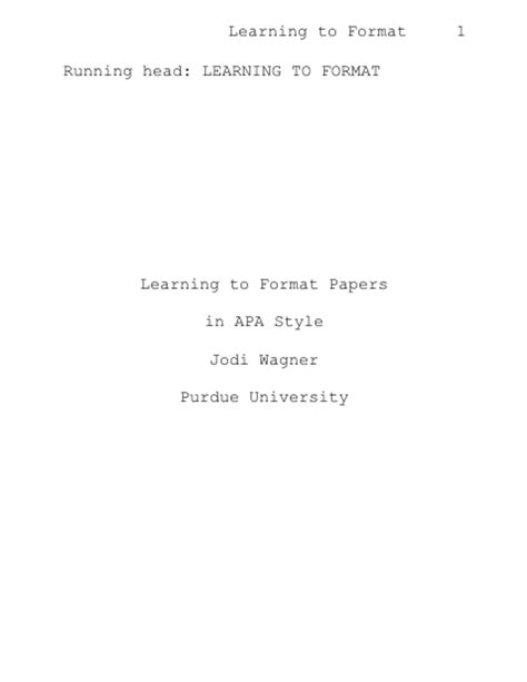 This is a direct copy of purdue owl's apa style presentation. APA Formatting and Style Guide - The OWL at Purdue