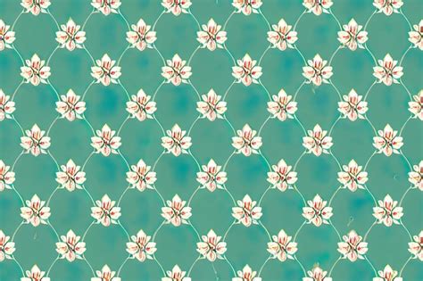 Premium Ai Image Classic Wallpaper Seamless Vintage Flower Pattern On