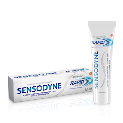Sensodyne Rapid Relief Extra Whitening Toothpaste With Fluoride 34 Oz