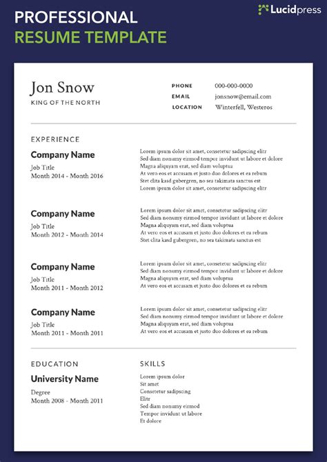 Your Resume Formats Guide For 2019 Resume Template Professional