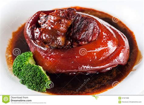 Braised Pork Leg Stock Photo Image Of Ingredient Parsley 67321988