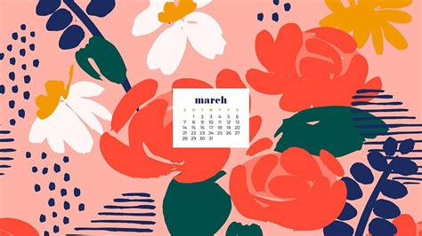 March 2021 Calendar Aesthetic Background Markoyxiana