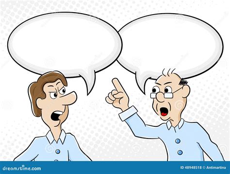 Two Men Are Of Different Opinion Stock Vector Illustration Of