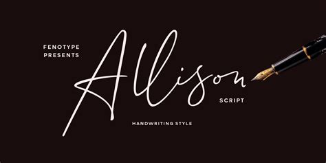 Allison tessa perfect for poster design, book covers, merchandise, fashion campaigns, newsletters, branding, advertising, magazines. Allison Script Fonts
