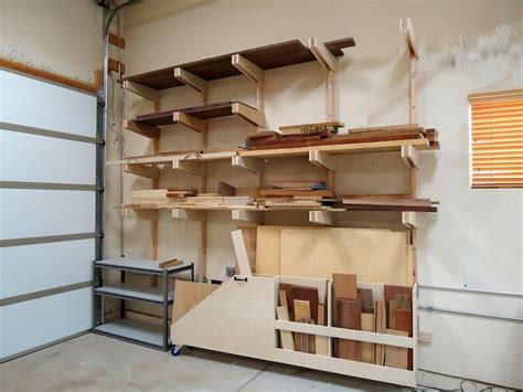 Ed stretched it to 7', added a row of bins on top for tools, screws, and clamps upgraded the swivel caster to 4, and redesigned it to incorporate additional storage for short stock in the center. Wood Work Lumber Rack Ideas PDF Plans