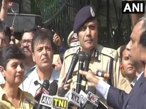 Delhi Commissioner Of Police Amulya Patnaik Addresses The Police Personnel Protesting At The