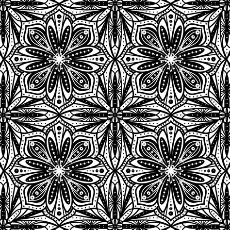 Batik Line White Transparent Seamless Pattern Line Art Of Batik With