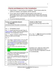 A worksheet, in the word's original meaning, is a sheet of paper on which one performs work. 29 Icivics Separation Of Powers Worksheet Answers - Free ...