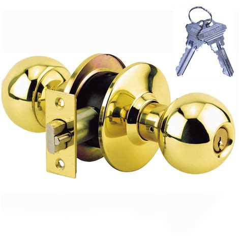 Grip Tight Tools Entry Door Polished Brass Exterior Keyed Entry Door