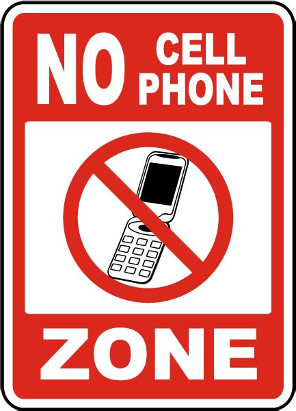 No Cell Phone Zone Sign Get 10 Off Now