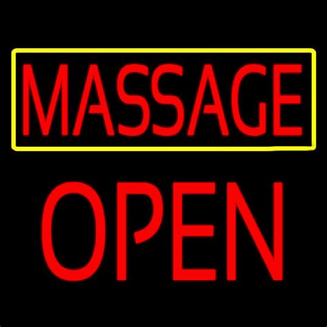 Custom Red Open Massage Neon Sign Usa Custom Neon Signs Shop Neon Signs Usa