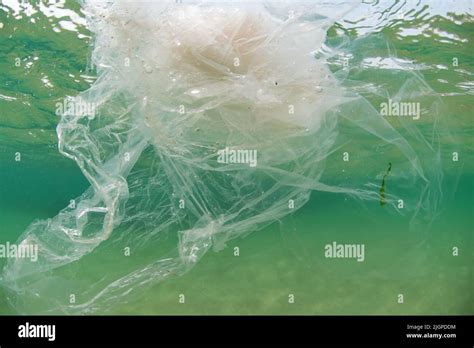 Plastic Floating In Ocean Stock Photo Alamy