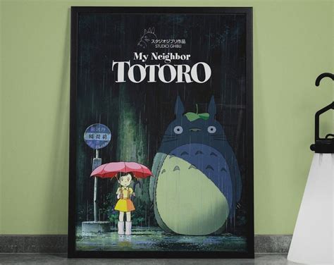Japanese My Neighbor Totoro Ghibli Poster V1 Etsy