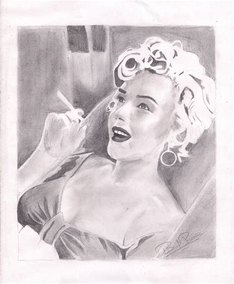 Marilyn Monroe Pencil Drawing By Bimalbose On Deviantart