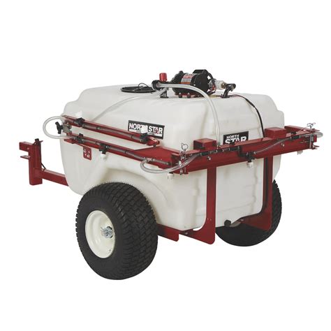 What kind of sprayer is tow behind boom? NORTHSTAR 117L TOW BEHIND SPRAYER TRAILER