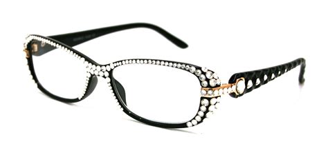 the lynx bling reading glasses 4 women w 2x full top clear genuine european crystals