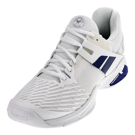 Tennis shoes differ from normal casual trainers that are worn on an everyday basis, and even running shoes as they have a sole pattern which gives a good grip on tennis surfaces. Babolat Men's Propulse All Court Wimbledon Tennis Shoes in ...