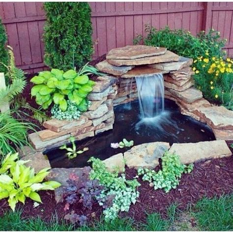 Diy Garden Pond Waterfall Ideas Frugal Living Diy Garden Fountains