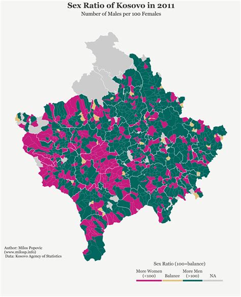 Map Sex Balance In Kosovo By Settlement See More Maps Milosp