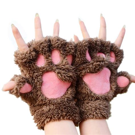 Zeagoo Womens Animal Paw Claw Fingerless Gloves Uk Clothing