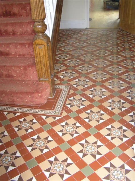 Blenheim 3 Green Hallway Victorian Tiles Floors Walls Ceramic