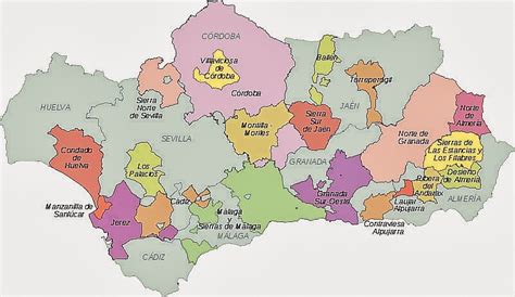 Mapa De España Geografía Política Mapa De Andalucia Politico Geografia