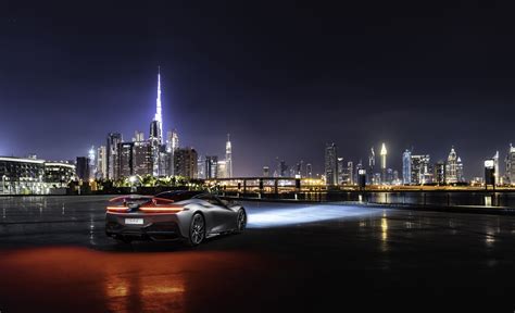 Pininfarina Battista Wallpaper 4k Dubai Night Cityscape City Lights
